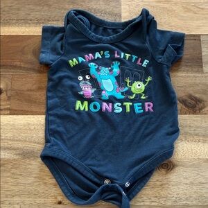 Little Sleepies Mamas Little Monster Blue Onesie